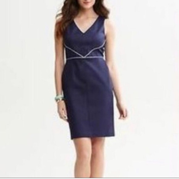 Banana Republic Dresses & Skirts - Banana Republic Women’s Navy Sheath Dress Sz 14 Preppy Career